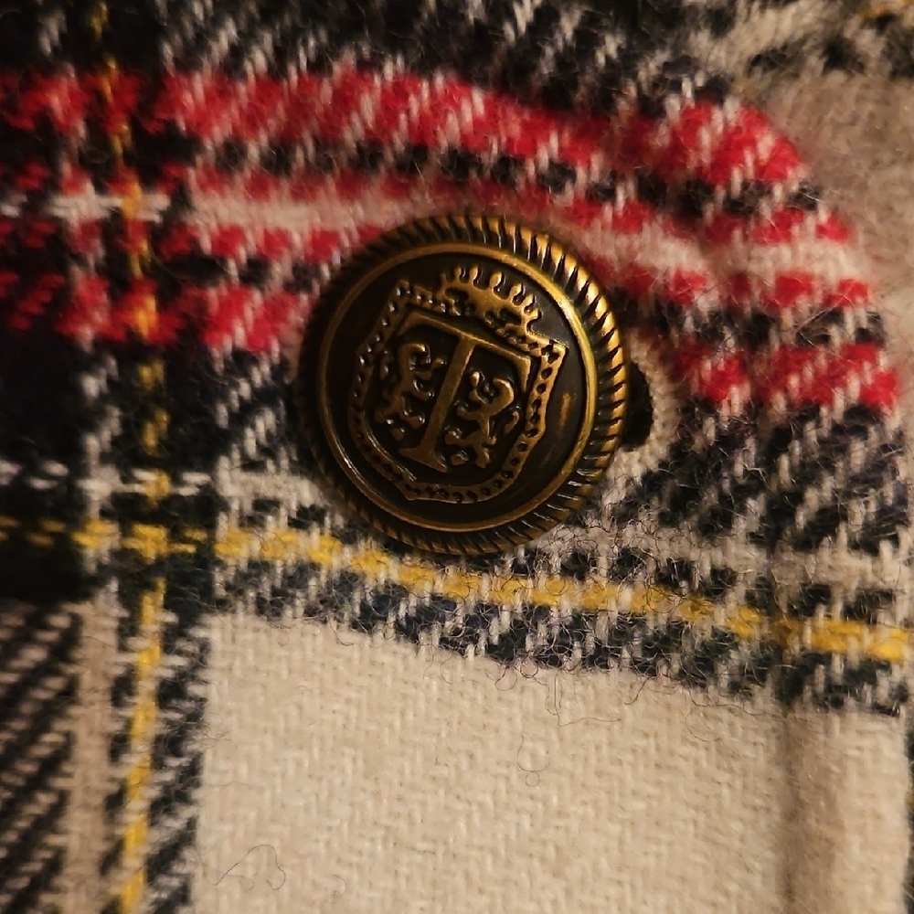 Talbots Cream And Red Plaid Blazer - Picture 3 of 8